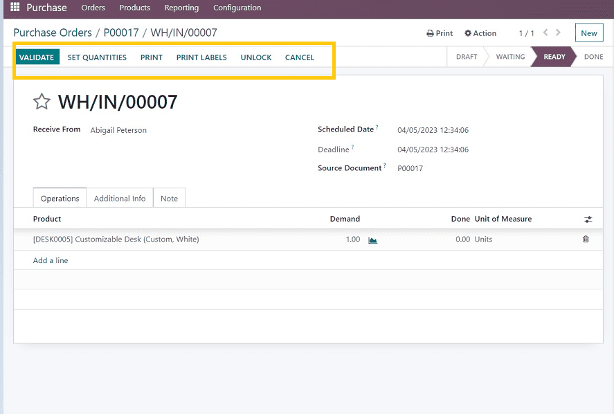 Odoo 16 Purchase Module