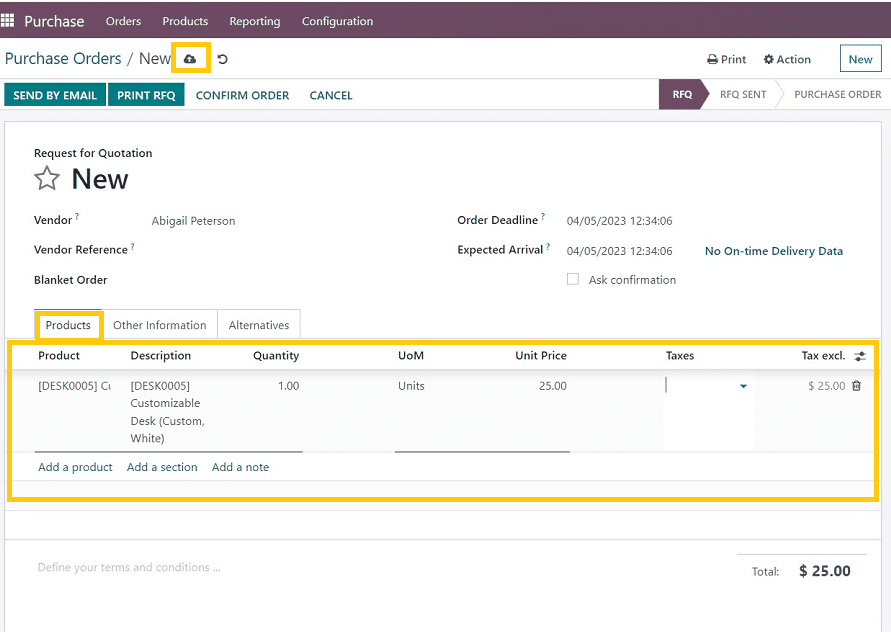 Odoo 16 Purchase Module