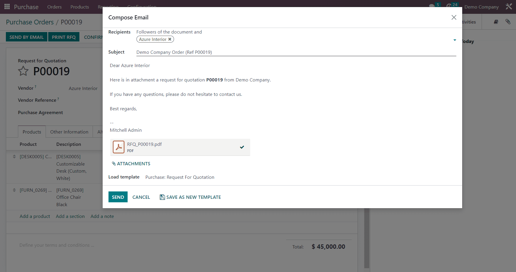 Odoo 16 Purchase Module