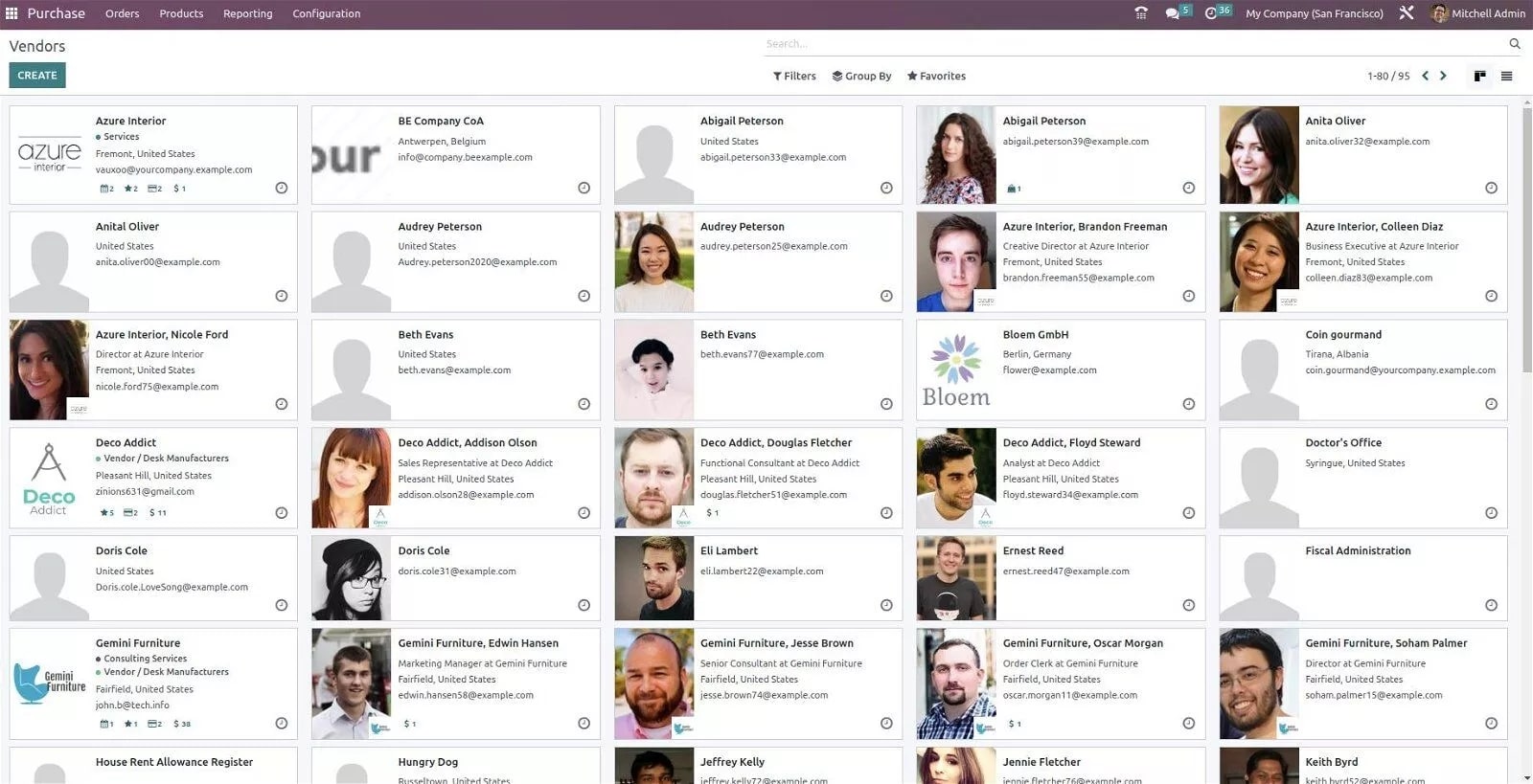 Odoo Vendor Management