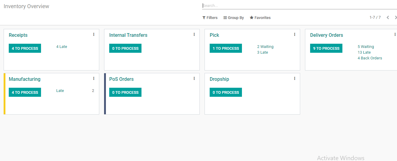 Odoo Inventory Management System