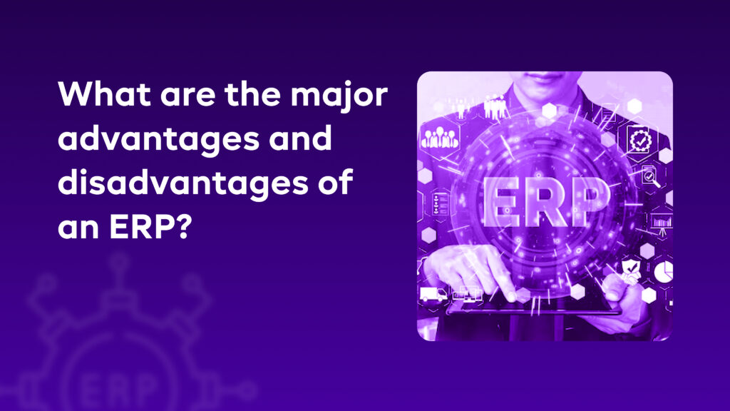 What are the major advantages and disadvantages of an ERP?