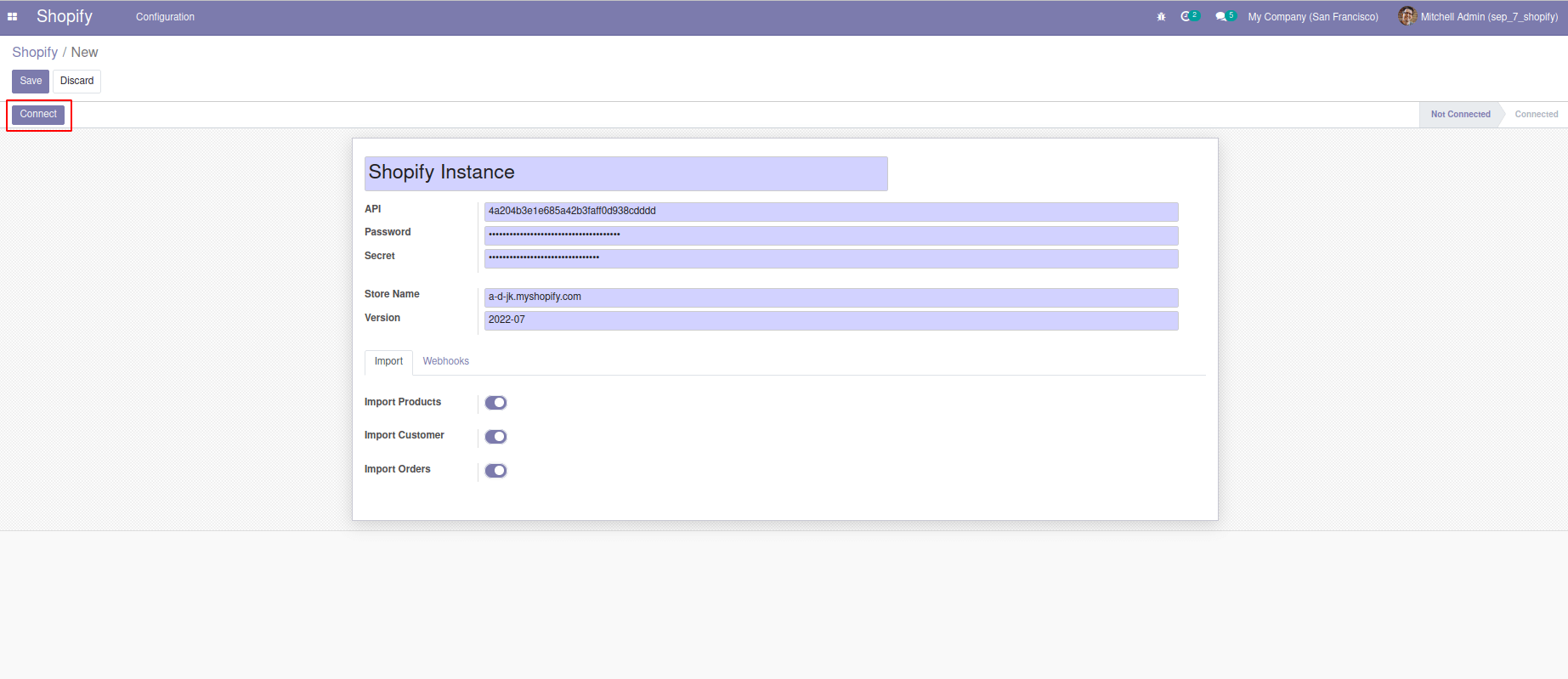 Odoo ERP integrate With Shopify