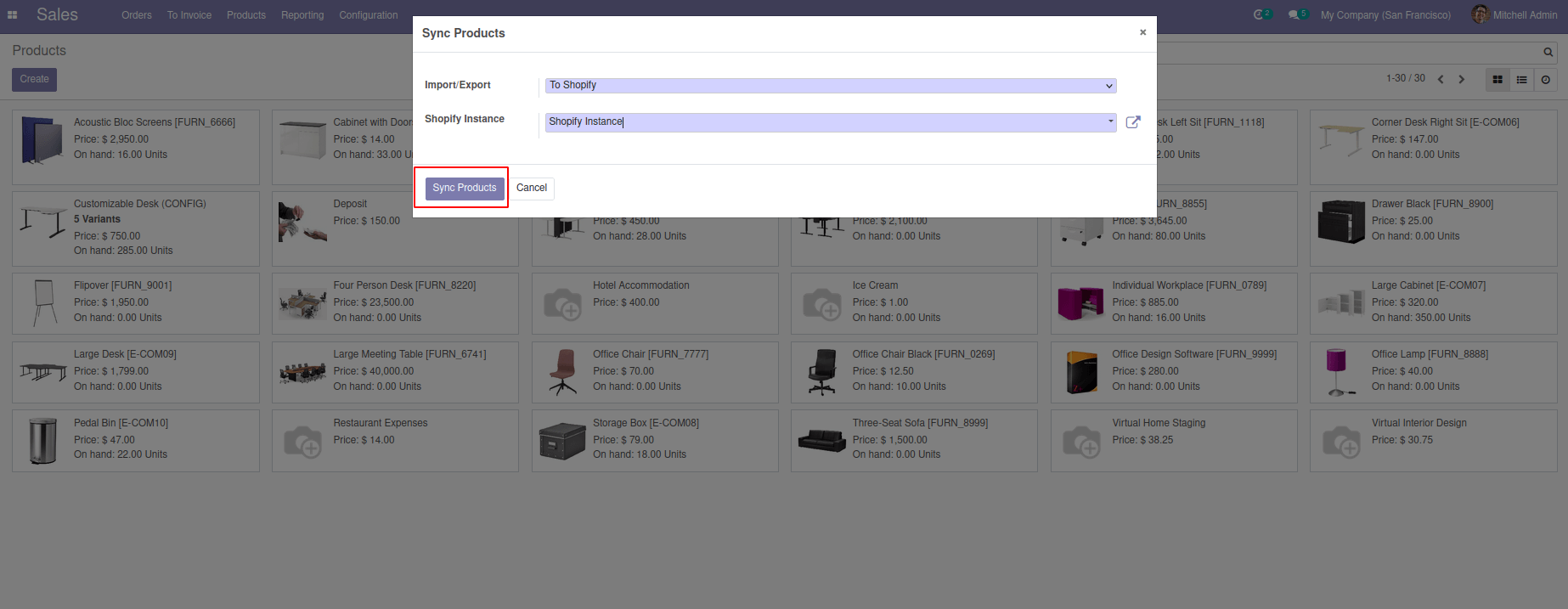 Odoo ERP integrate With Shopify