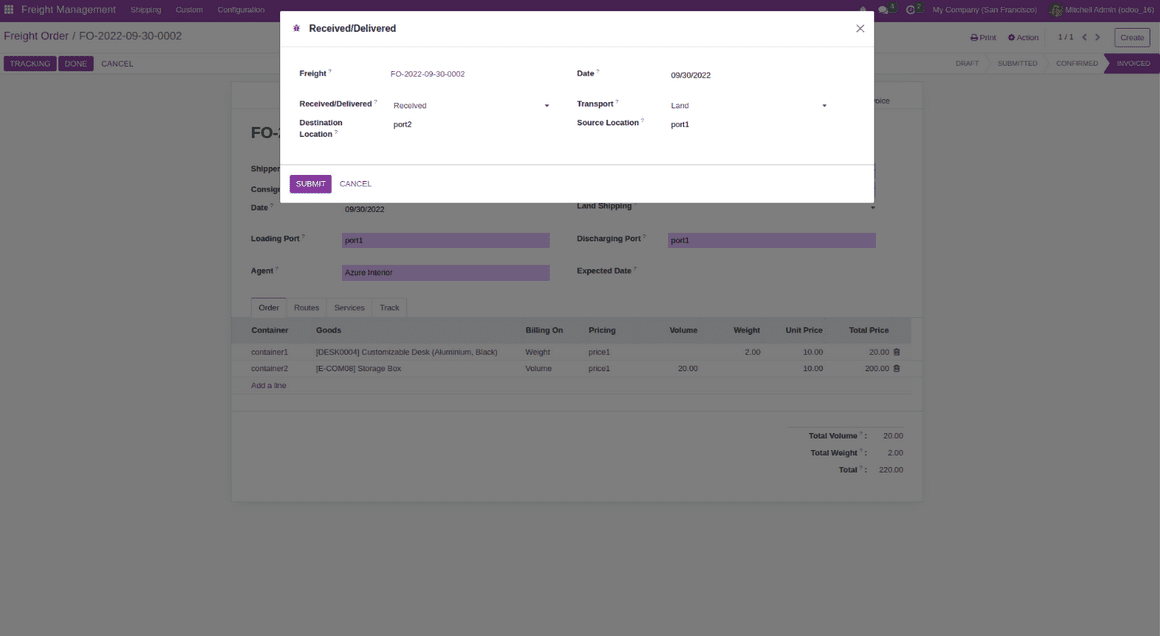 Freight Order Tracking