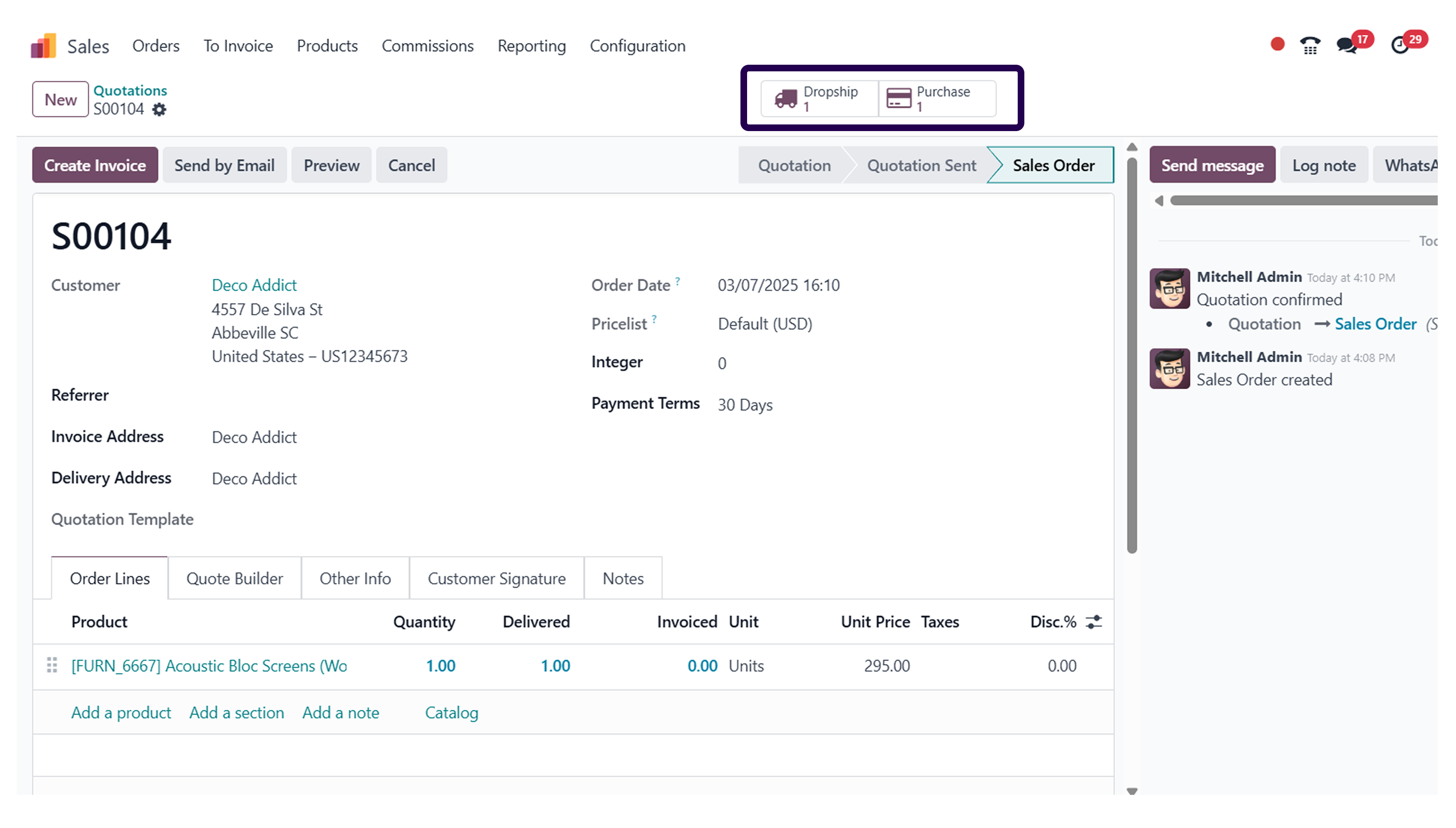 How Does the Drop-Shipping Features works in Odoo Sales Module?