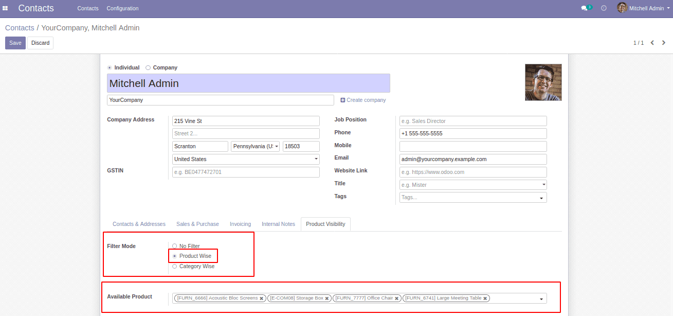 Odoo 16 Website Product Visibility 