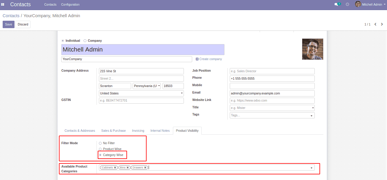 Odoo 16 Website Product Visibility 