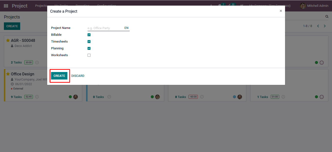 Odoo Project Management Module Step 4
