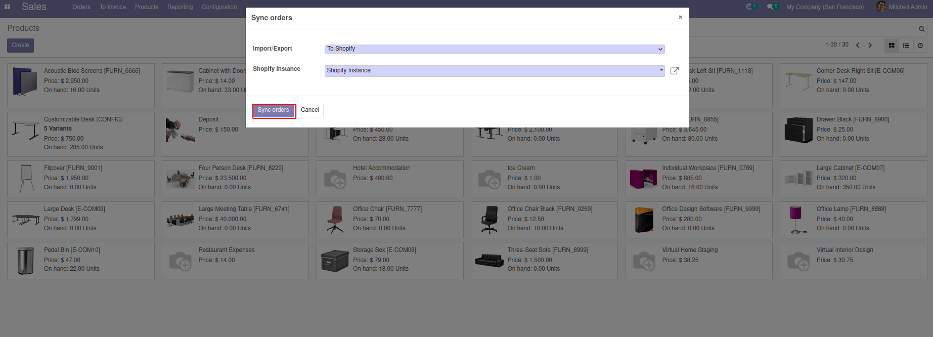 Odoo ERP integrate With Shopify