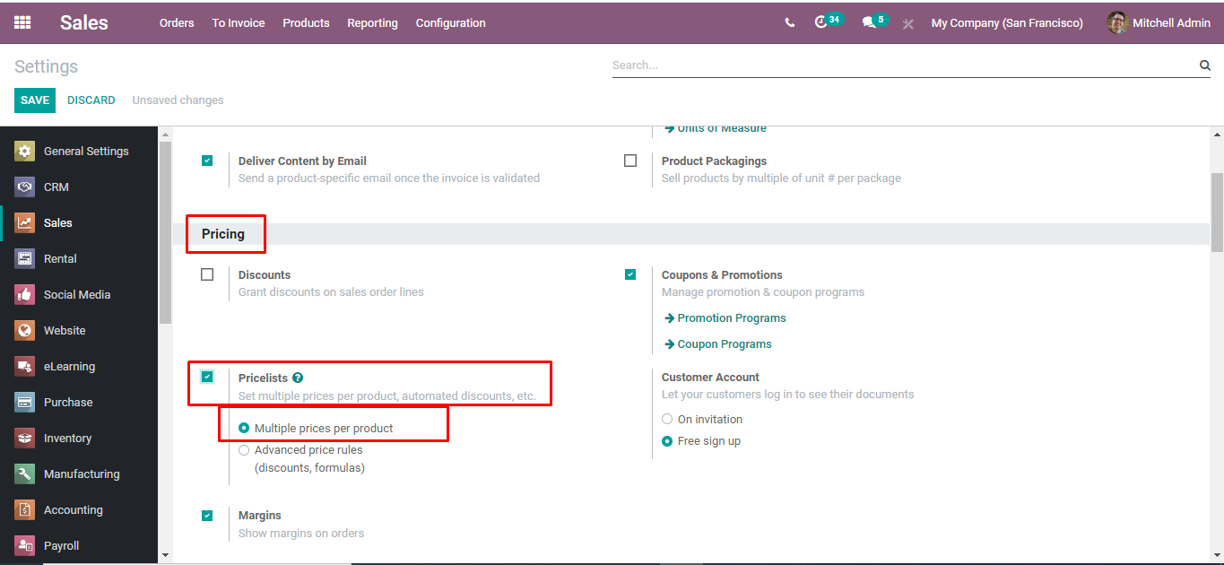 Computed Price List In Odoo Sales Module 