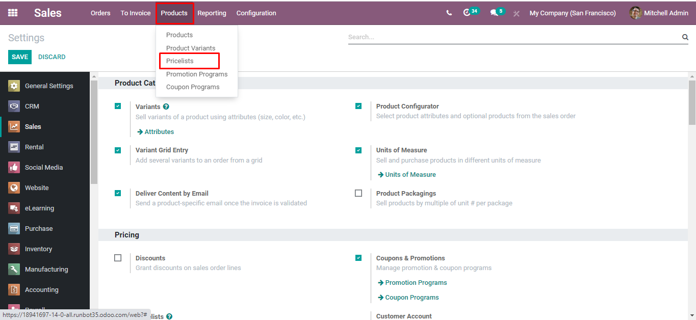 Computed Price List In Odoo Sales Module 